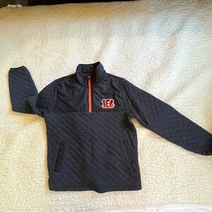 Bengals quilted half zip sweatshirt